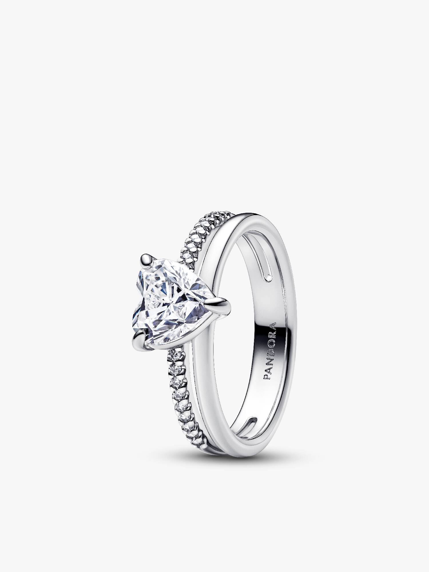 Doppelband Herz Ring