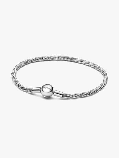 Runder Pandora Verschluss Gedrehtes Schlangen-Gliederarmband
