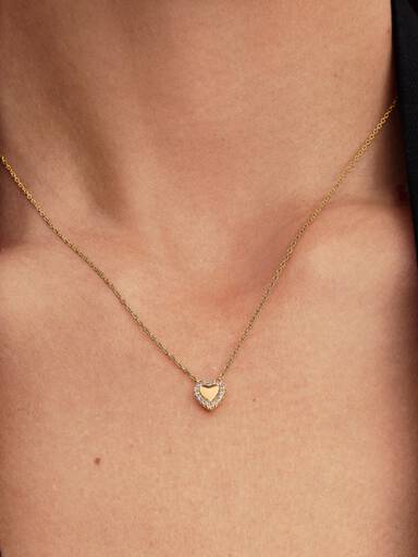 Gravierbares Herz Strahlenkranz Collier-Halskette