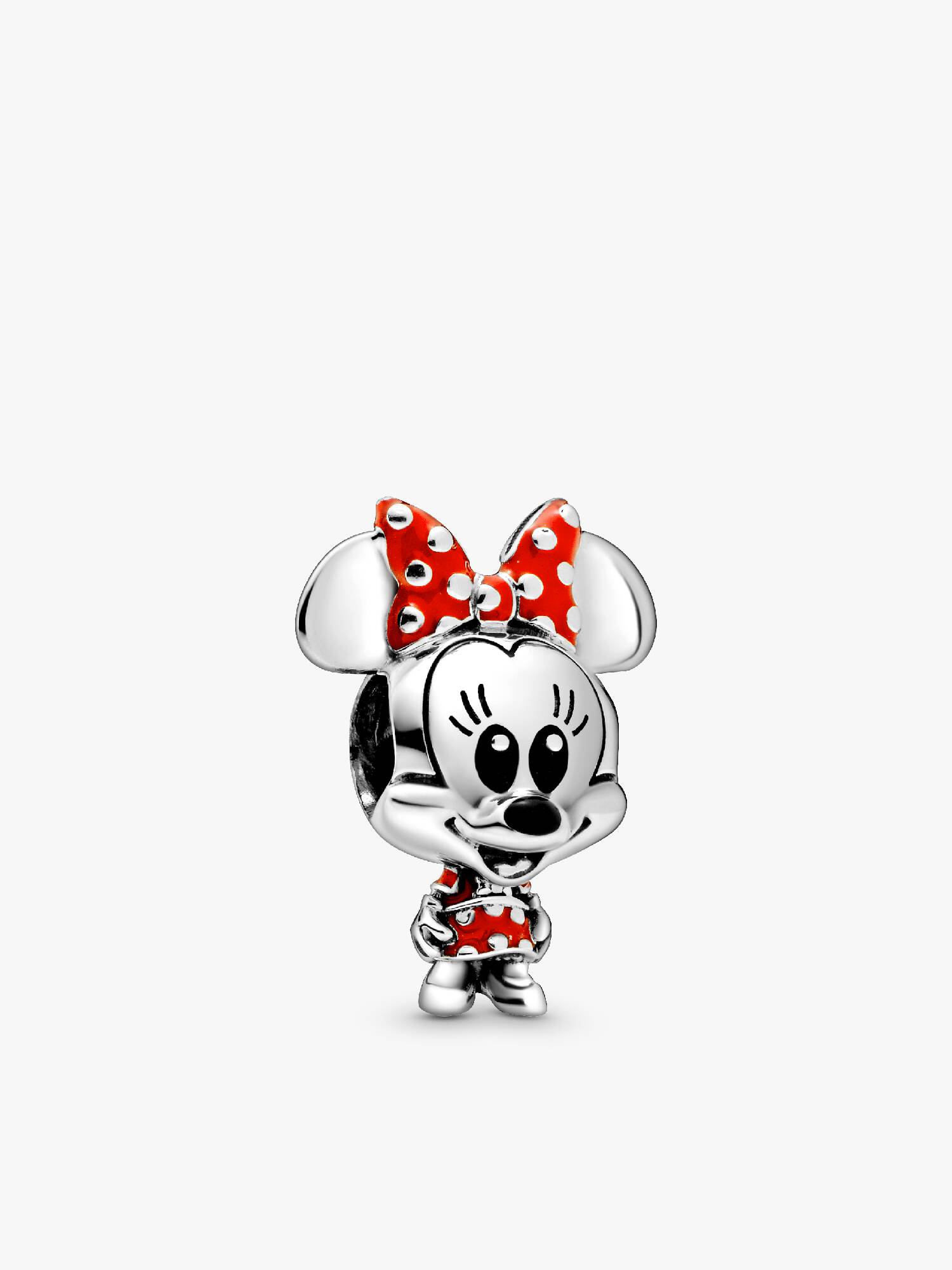Disney Minnie Maus Gepunktetes Kleid und Schleife Charm