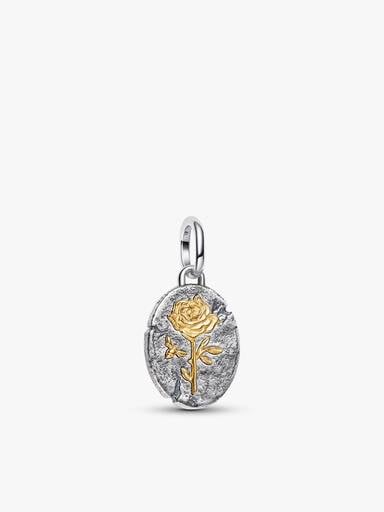 Halskettenset mit Rosen Medaillon Charm