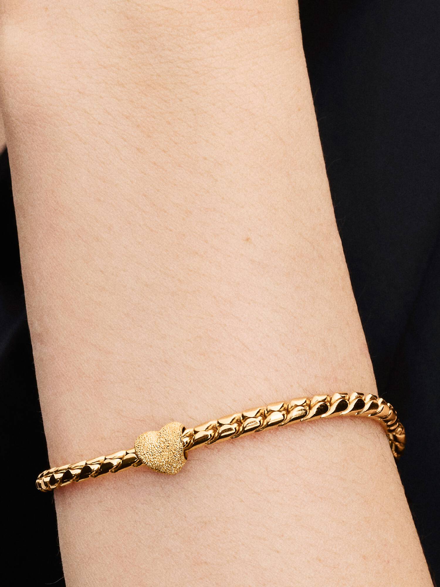 Strukturiertes Herz Mini-Charm