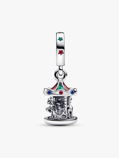 Drehendes Karussell Charm-Anhänger