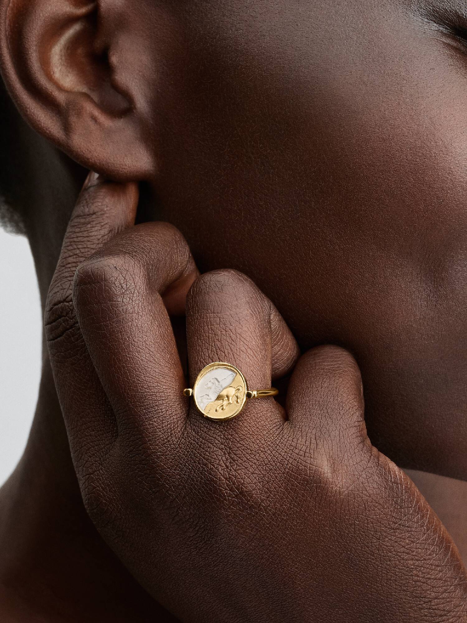 Pegasus Wendbarer Medaillon-Ring 