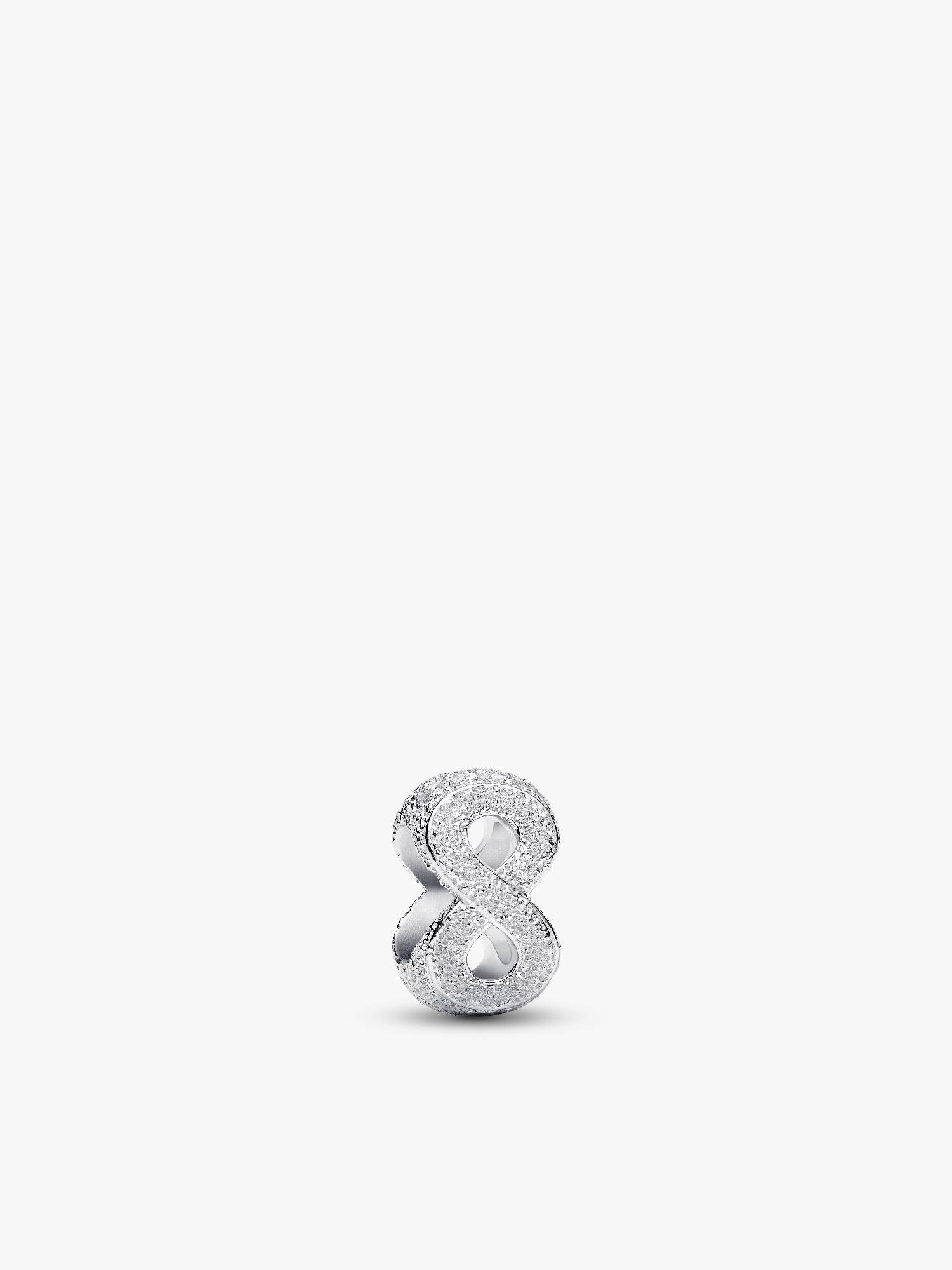 Strukturiertes Unendlichkeits-Symbol Mini-Charm