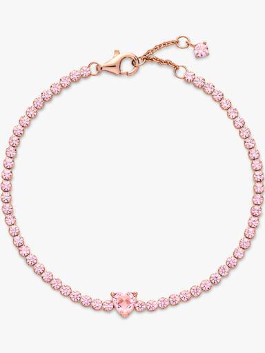 Funkelndes Herz Tennisarmband