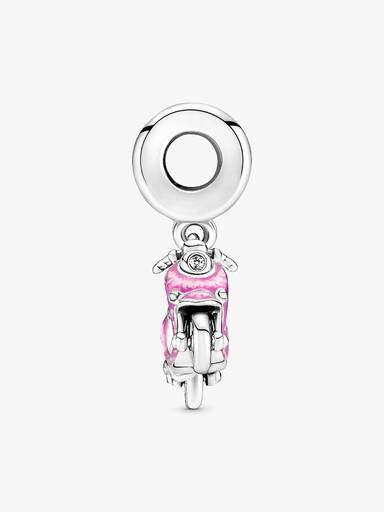 Rosafarbener Motorroller Charm-Anhänger