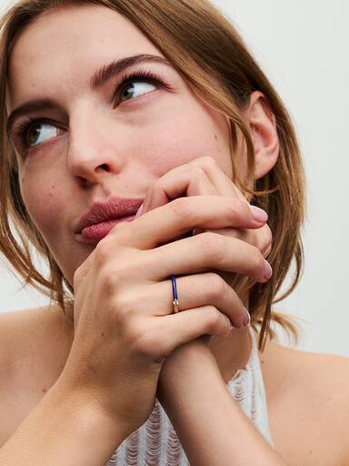 Pandora ME Pavé & Blau Doppelring