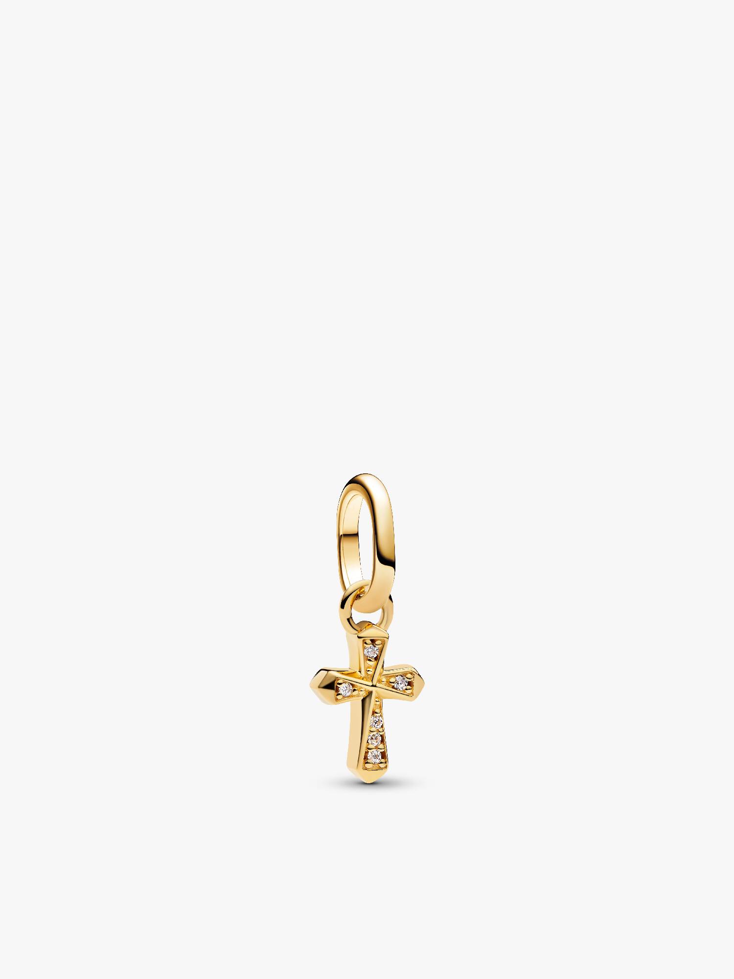 Funkelndes Kreuz Mini-Charm-Anhänger