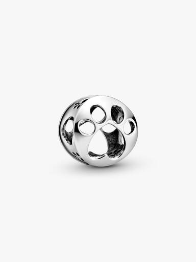 Offen gearbeiteter Hundepfotenabdruck Charm