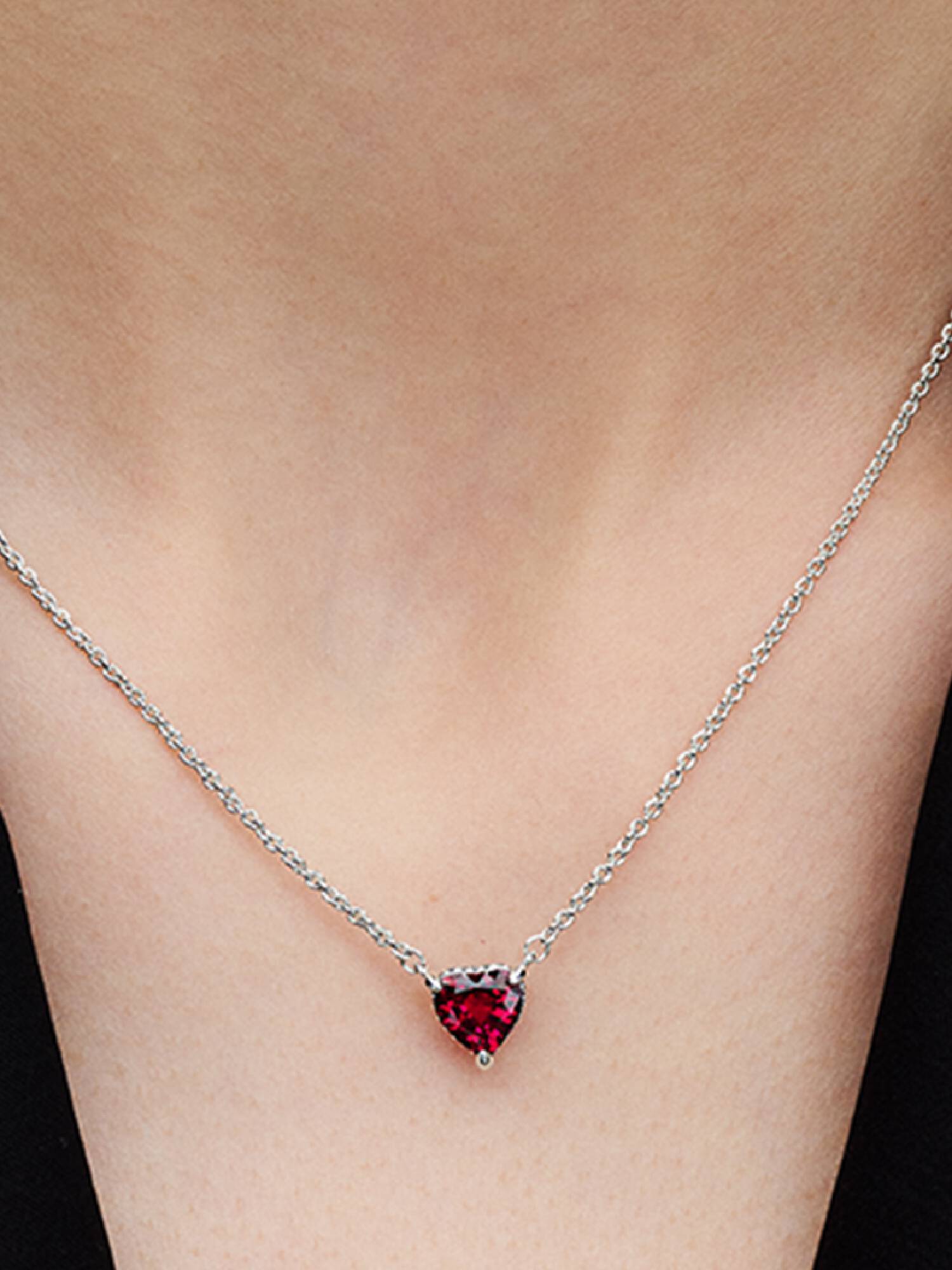 Funkelnder Herförmiger Strahlenkranz Collier-Halskette