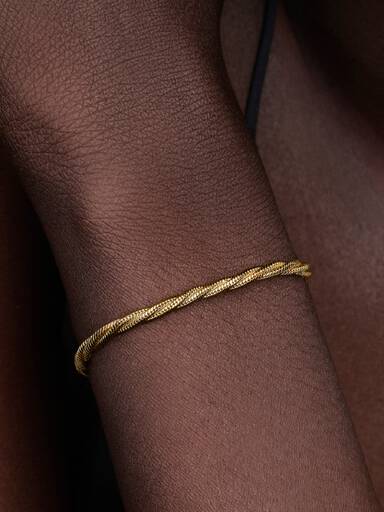 Runder Pandora Verschluss Gedrehtes Schlangen-Gliederarmband