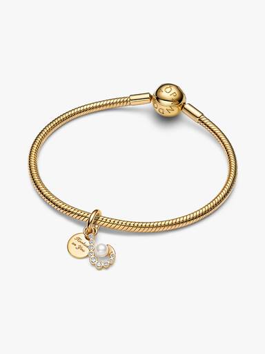 Haken mit lackierter Perle Charm-Anhänger