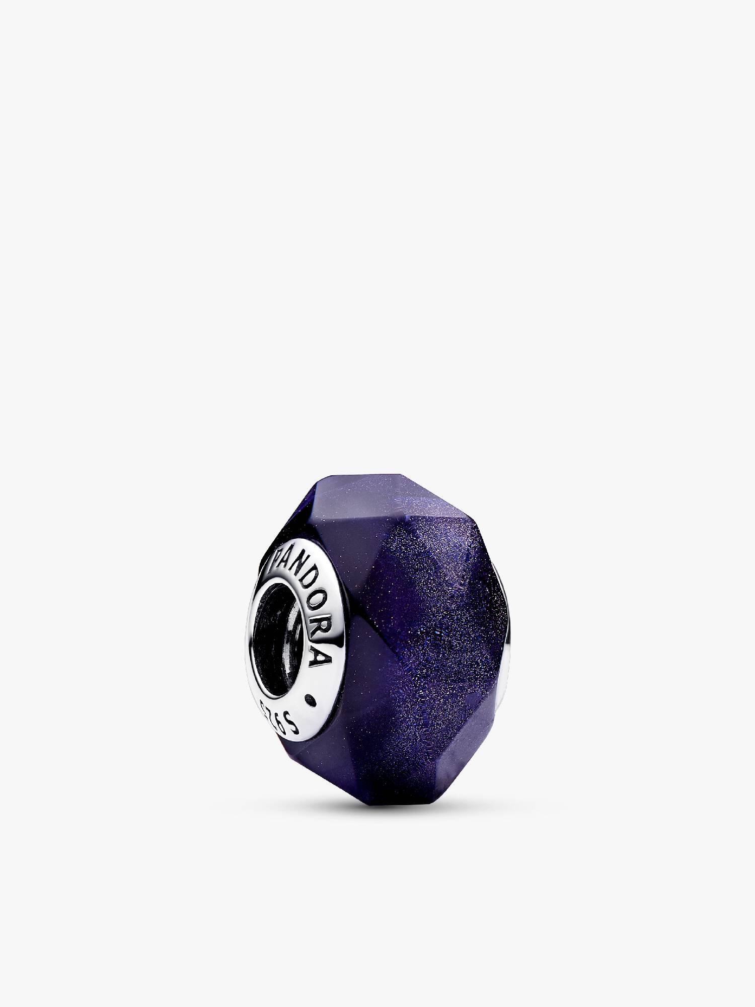 Facettiertes Blaues Murano-Glas-Charm