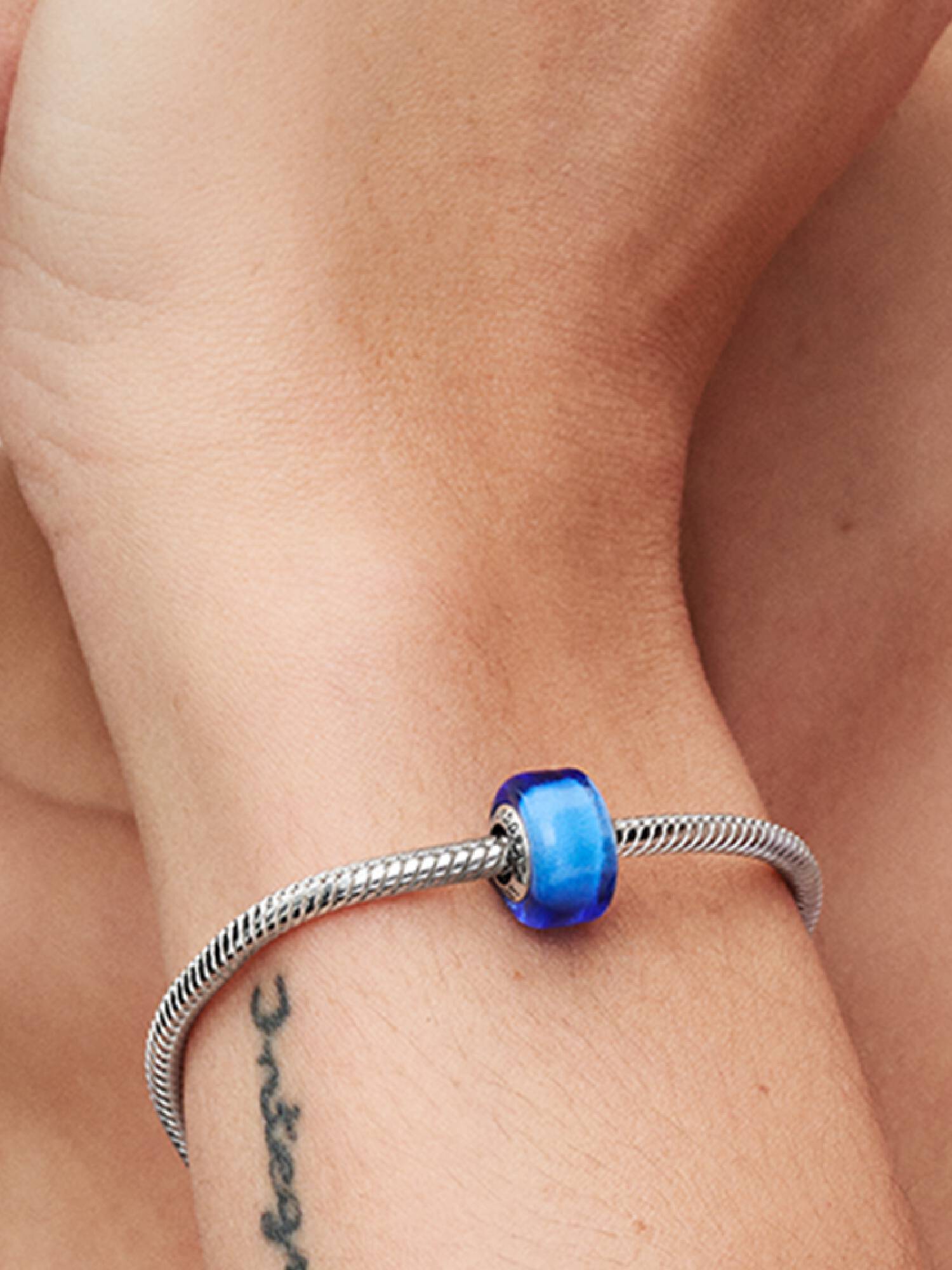 Blaues Murano-Glas Mini-Charm