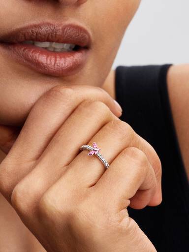 Glitzernder Schmetterling Ring