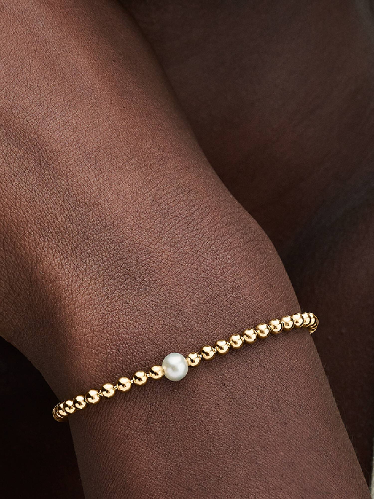 Behandelte Süßwasserzuchtperle & Kugeln Armband