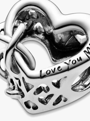 „Love You Mum“ Unendlichkeits-Herz Charm