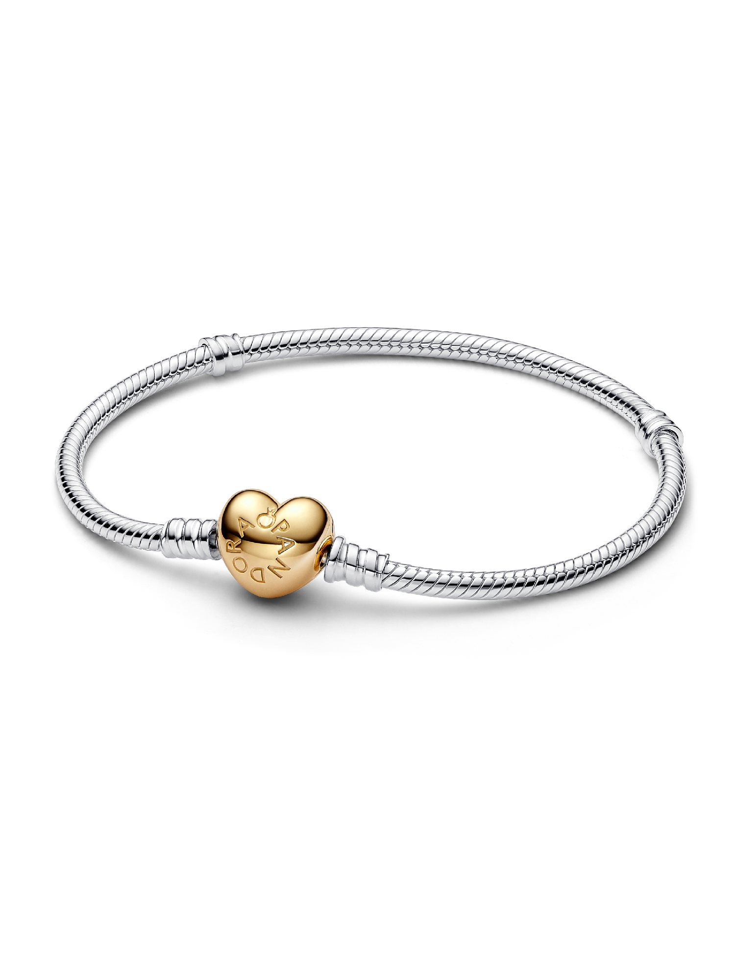 Herz-Verschluss Schlangen-Gliederarmband