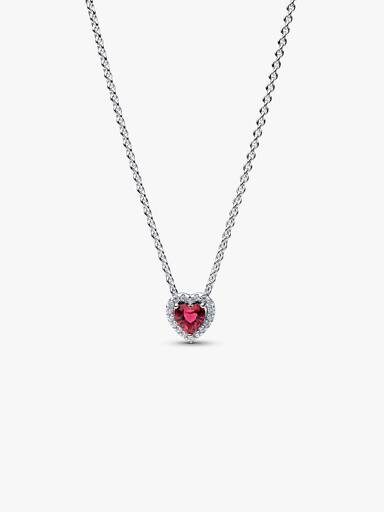 Erhabenes Rotes Herz Collier-Halskette