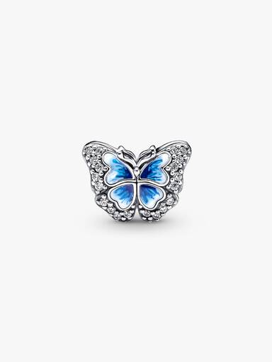 Funkelndes Blauer Schmetterling Charm