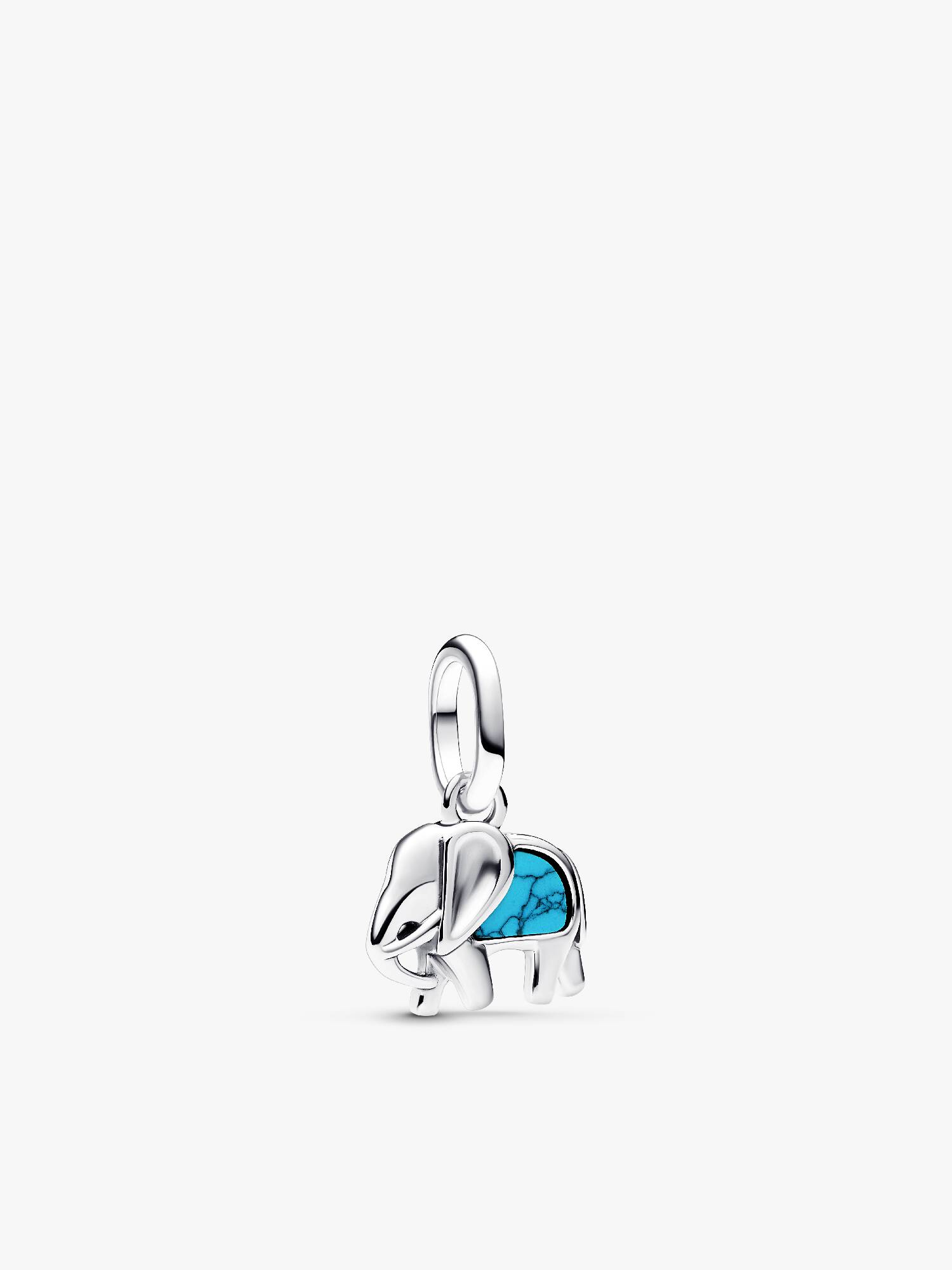 Türkisfarbener Elefant Mini-Charm-Anhänger