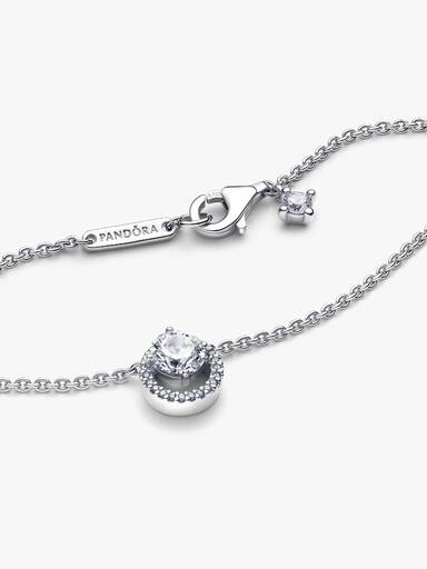 Funkelnder Runder Strahlenkranz Collier-Halskette