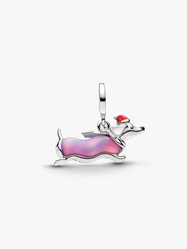 Weihnachts-Dackel Charm-Anhänger