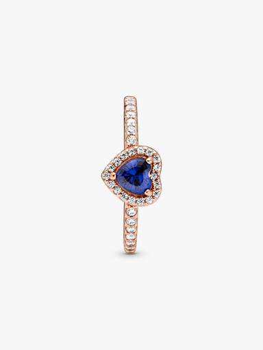 Funkelndes blaues Erhabenes Herz Ring