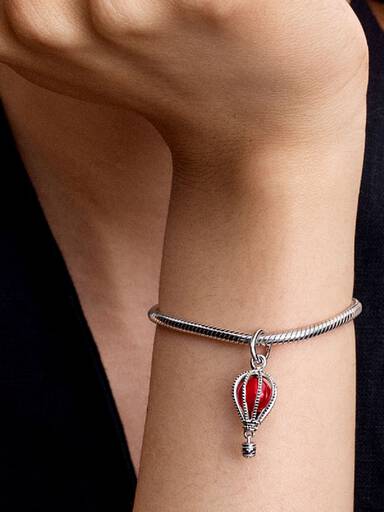 Heißluftballon Murano-Glas Charm-Anhänger