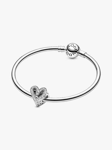 Funkelndes Freihand-Herz Charm