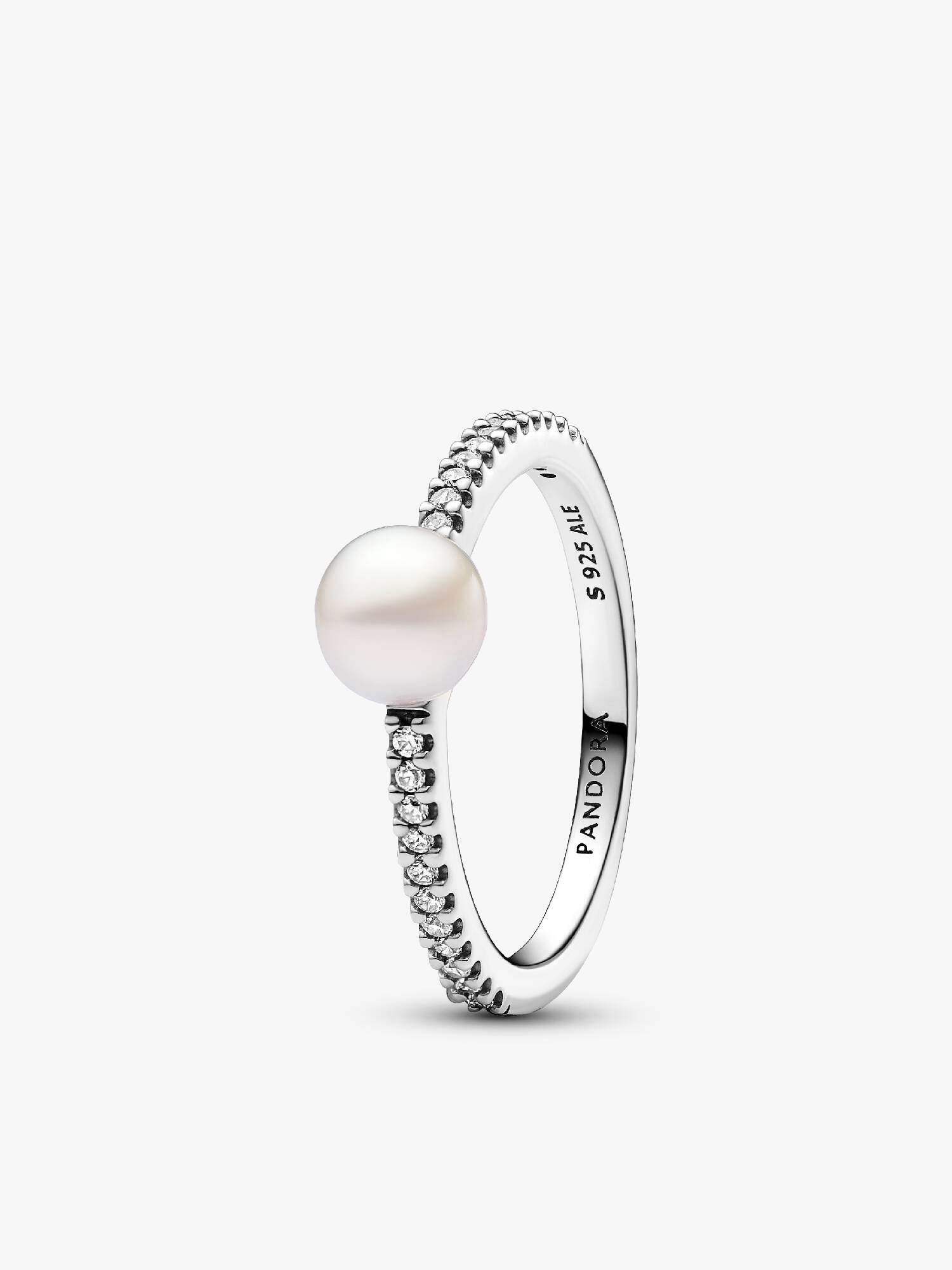 Behandelte Süßwasserzuchtperle & Pavé Ring