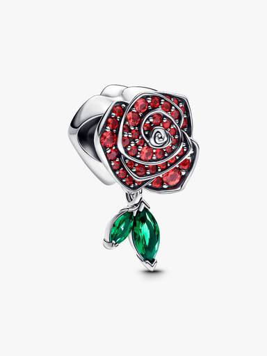 Funkelnde Blühende Rose Charm