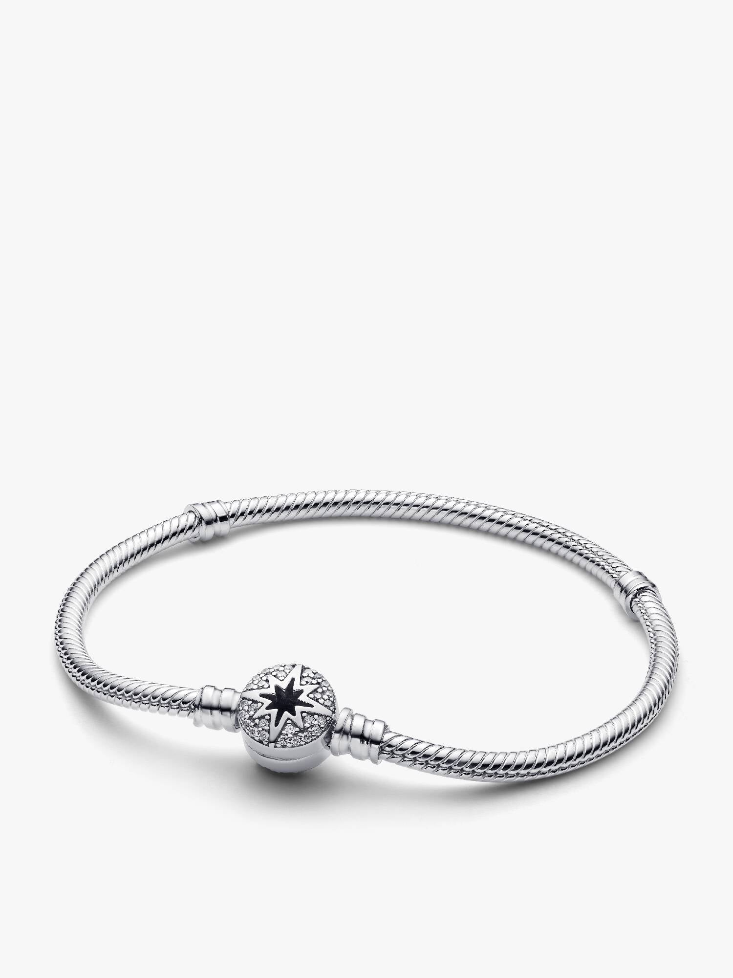 Schlangen-Gliederarmband mit Polarstern-Verschluss