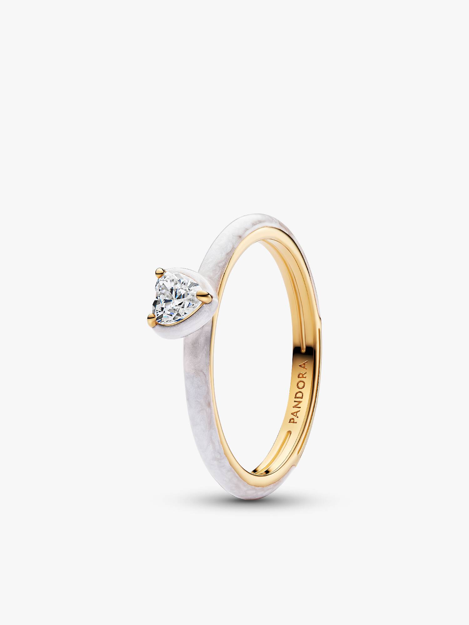 Weißes Chakra Herz Ring