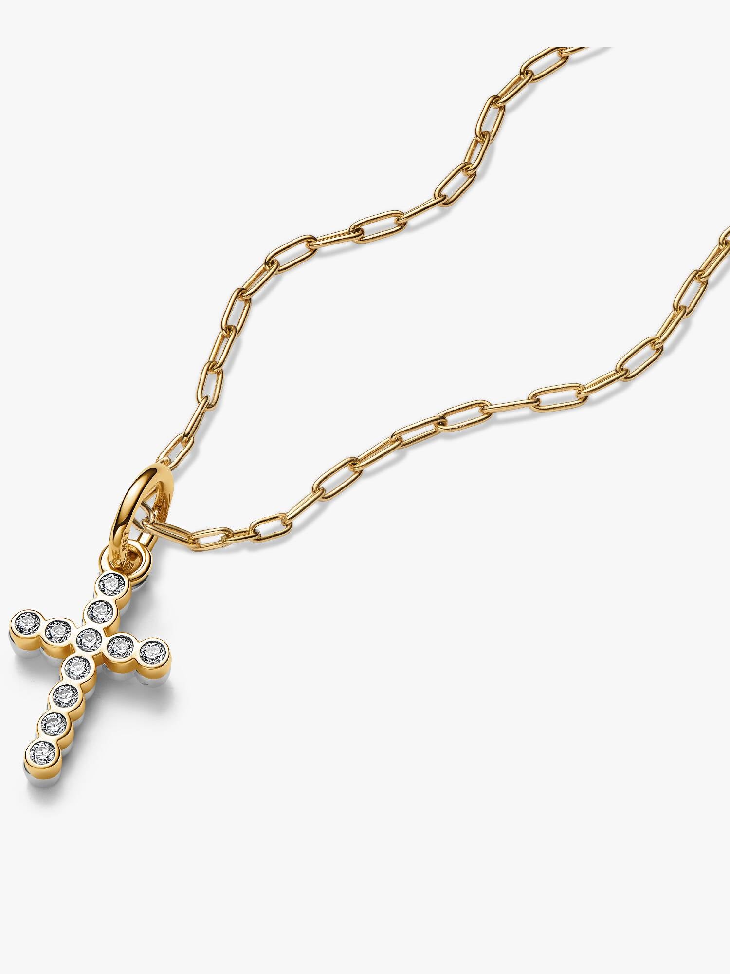 Strahlendes Kreuz Halsketten & Charm Set