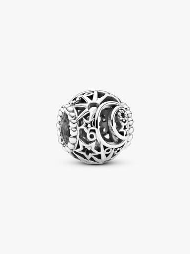 Offen gearbeitetes Sonne, Mond & Sterne Charm