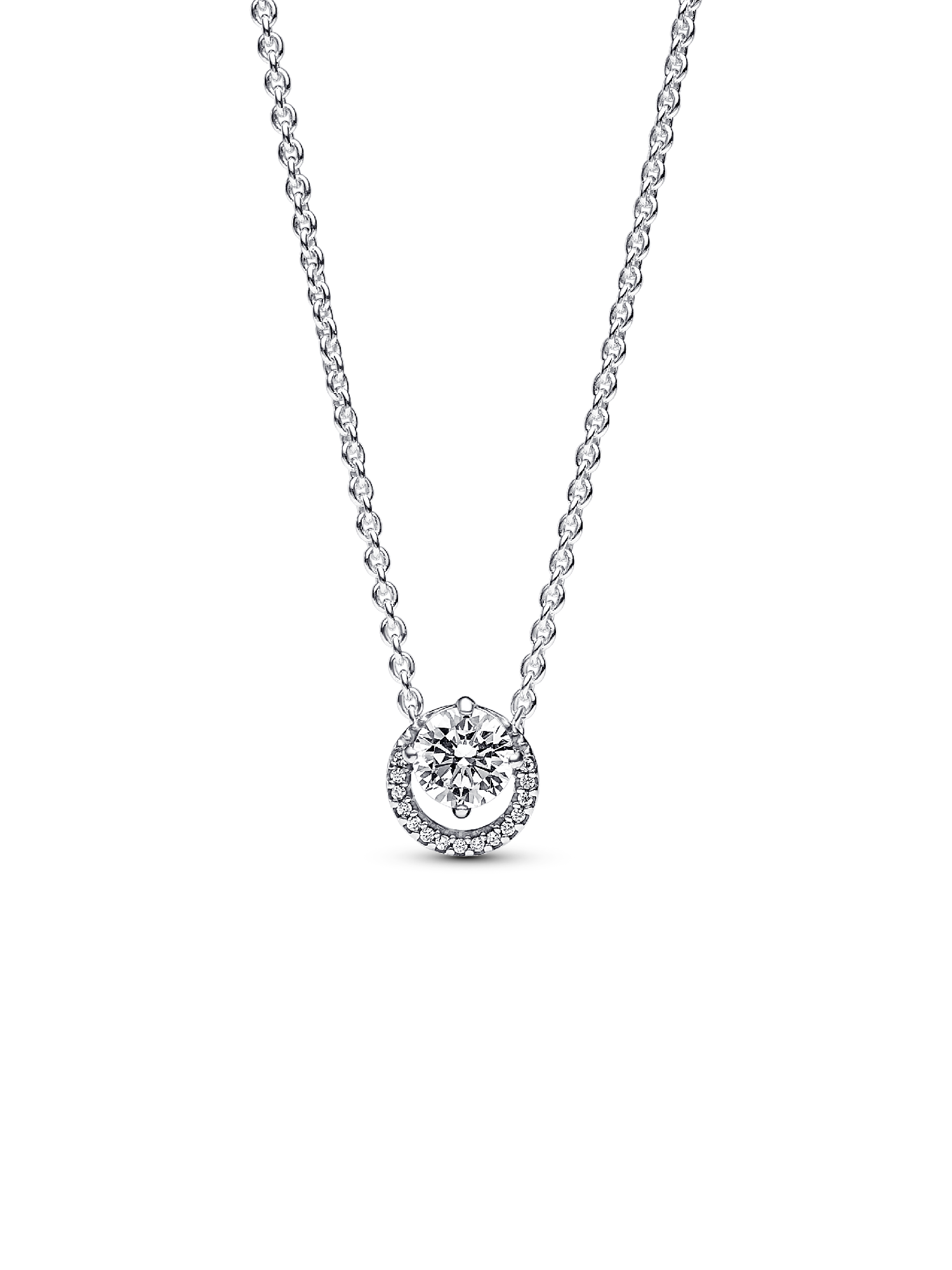 Funkelnder Runder Strahlenkranz Collier-Halskette