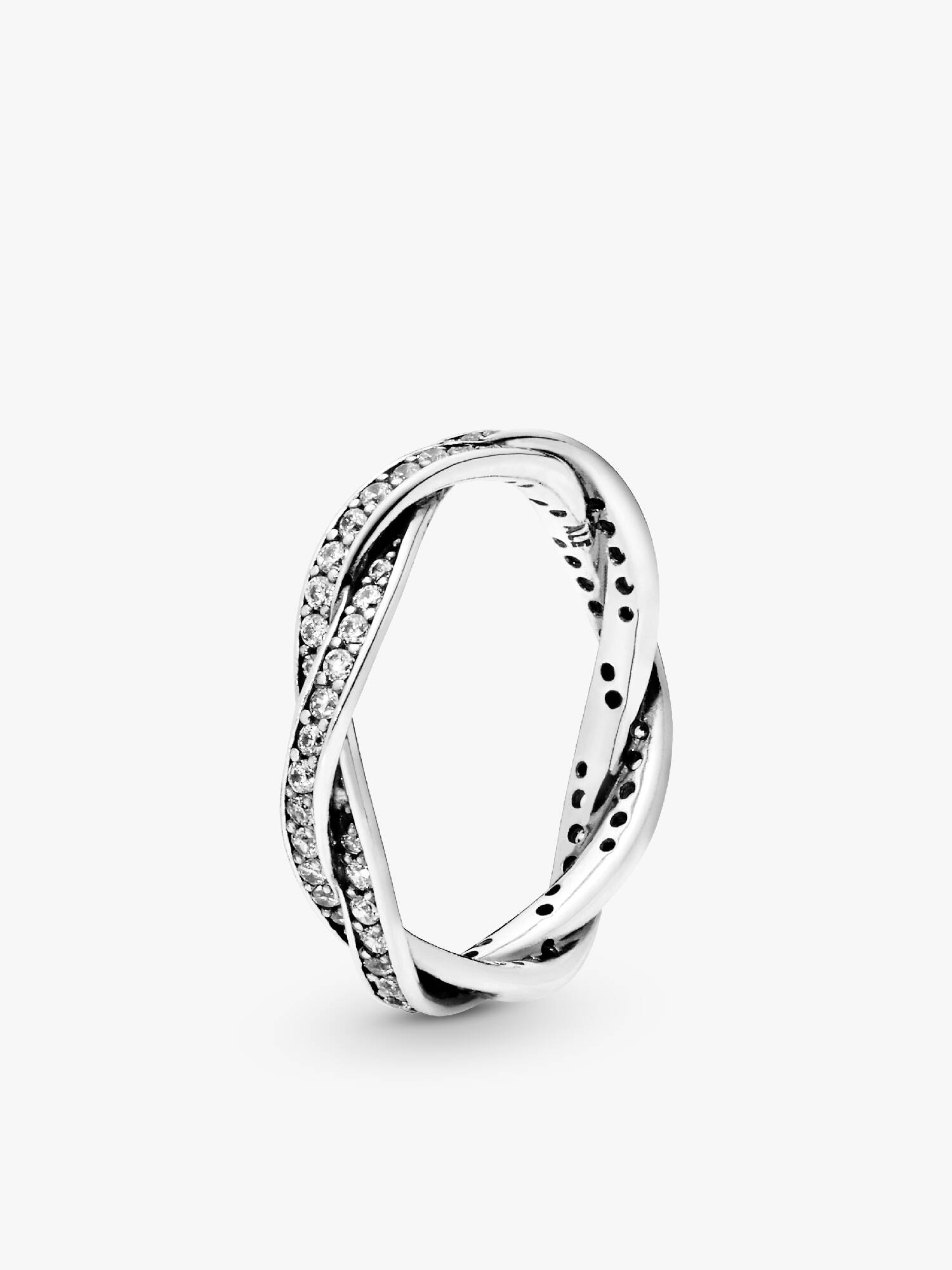 Funkelnde Gedrehte Linien Ring