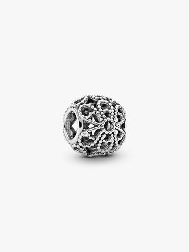Offen gearbeitetes Metallperlen-Blüten Charm