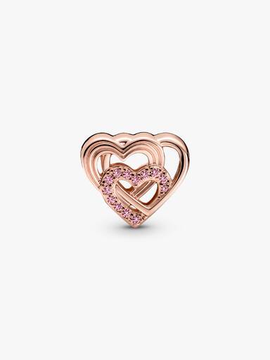 Verschlungene Liebesherzen Charm