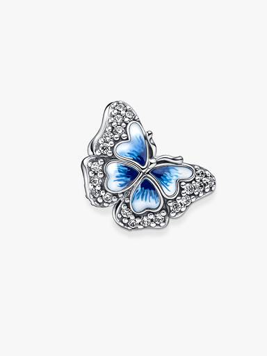 Funkelndes Blauer Schmetterling Charm