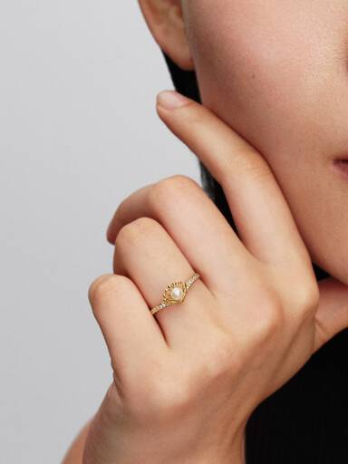 Disney Prinzessin Arielle Muschel Behandelte Süßwasserzuchtperle Ring
