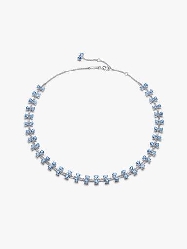 Bridgerton Blaue Schleife Halskette