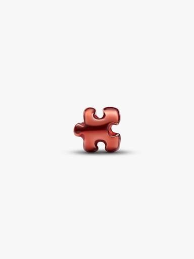 Orangefarbenes Puzzleteil Mini-Charm