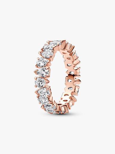 Abwechselnd Funkelnder Band-Ring