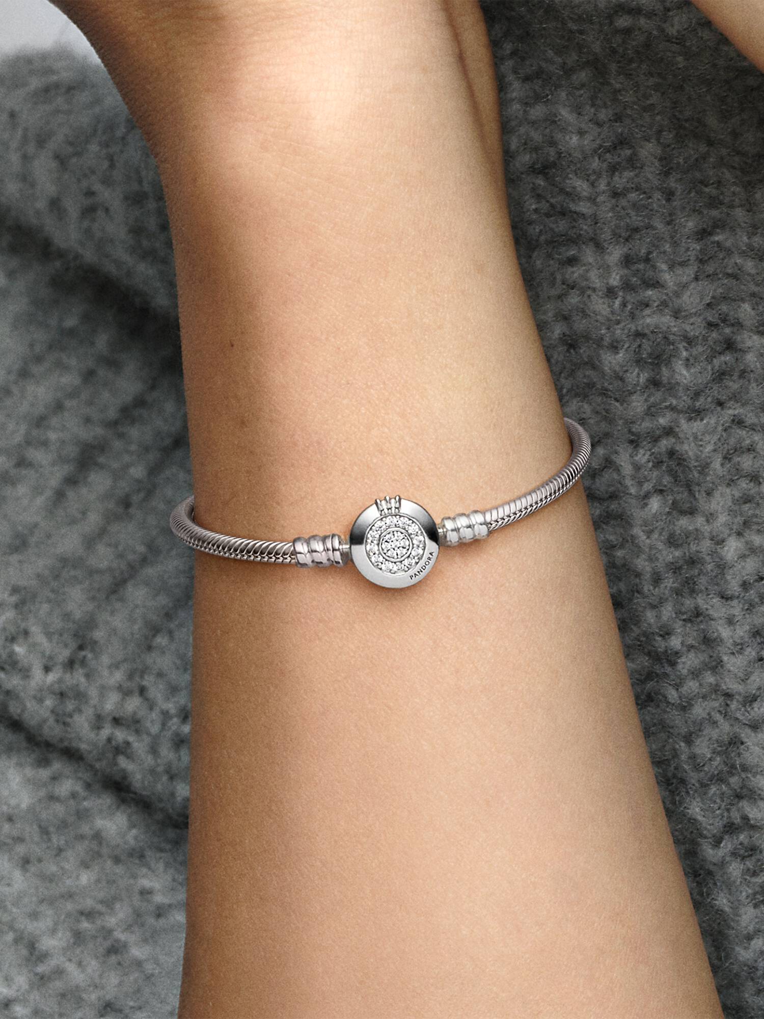 Funkelndes Crown O Schlangen-Gliederarmband
