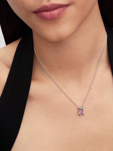 Disney Stitch Rosafarbene Collier-Halskette