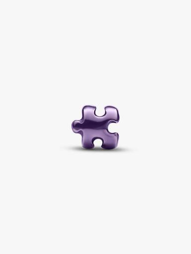 Violettes Puzzleteil Mini-Charm