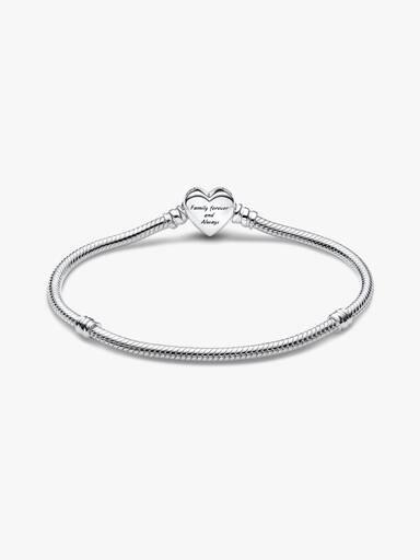 Funklender Rosafarbener Unendlichkeits-Herzverschluss Schlangen-Gliederarmband